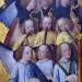 Coronation of the Virgin. Detail: Angels playing music (left)